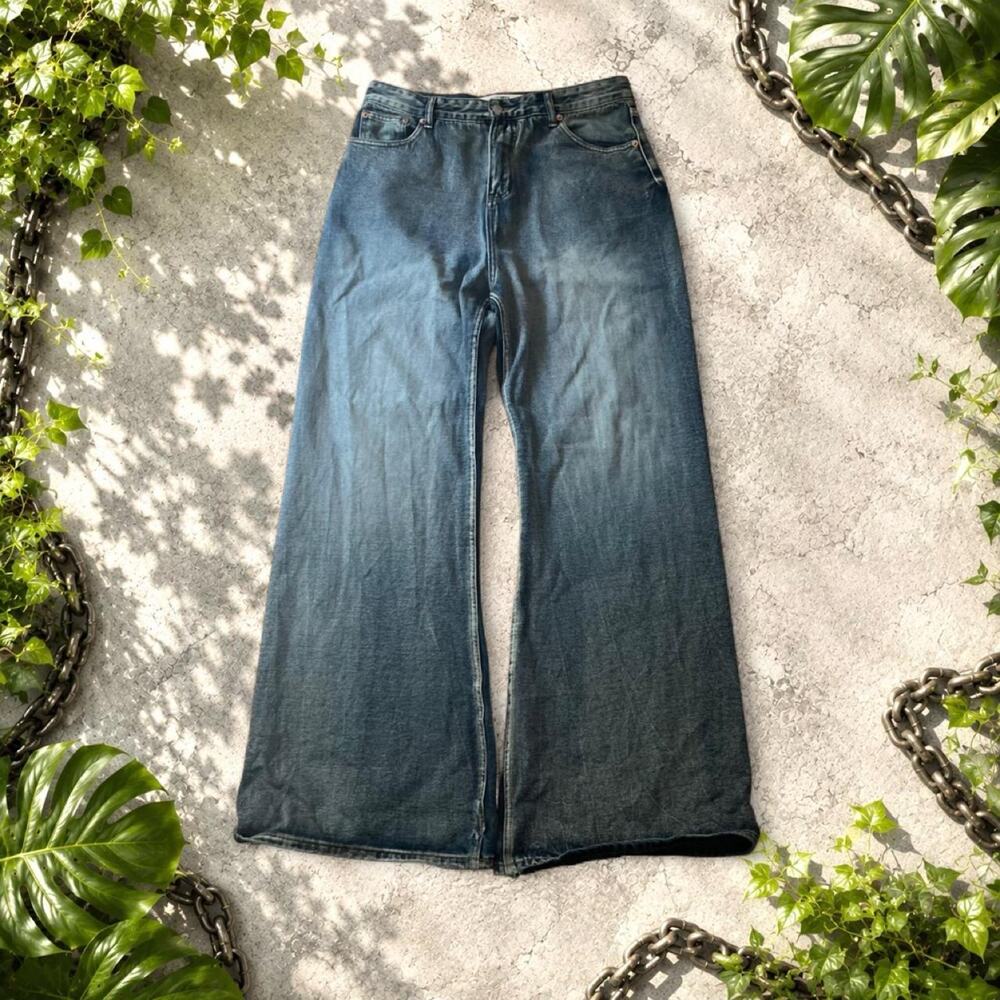 Maison Margiela Flared Baggy Denim Jeans Sz US 32x32 Wide Leg Bootcut Lightwash